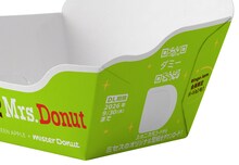 ミスタードーナツとMrs. GREEN APPLEの初コラボ商品「Mrs. Donut（ミセスドーナツ）」パッケージ。