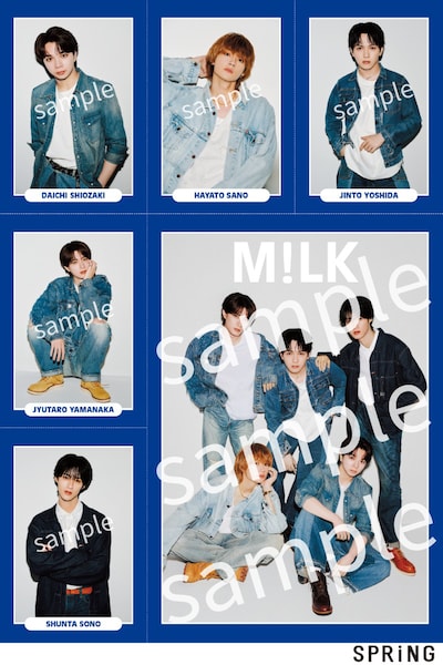 「SPRiNG」9月号に付属する、M!LKオリジナルフォトカード。
