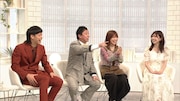 左からエース（バッテリィズ）、森田哲矢（さらば青春の光）、加納（Aマッソ）、松田好花。©NHK