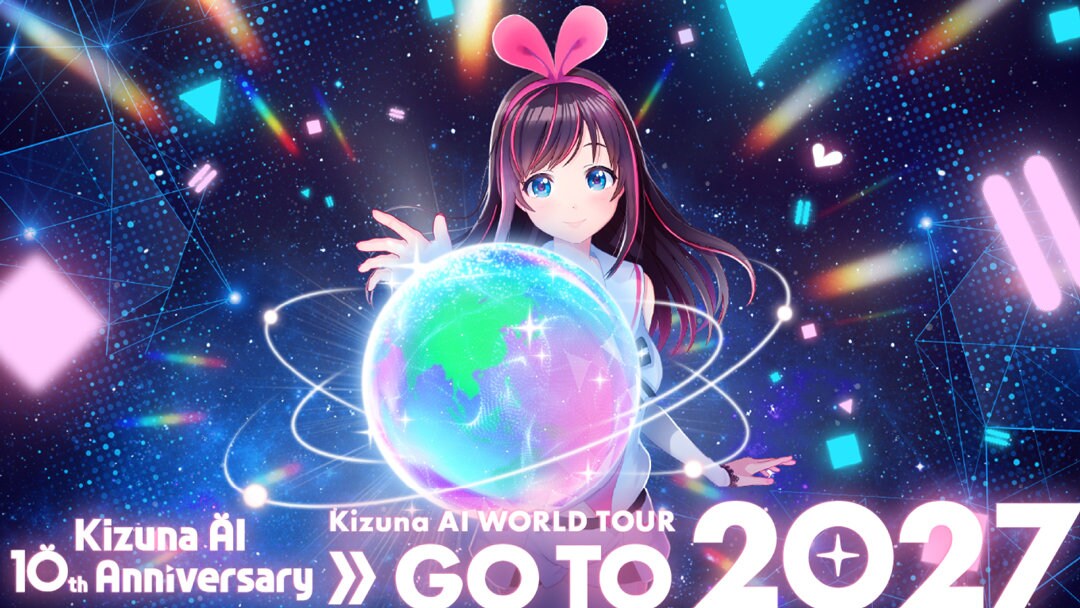 Kizuna AI WORLD TOUR GO TO 2027」メインビジュアル [画像・動画