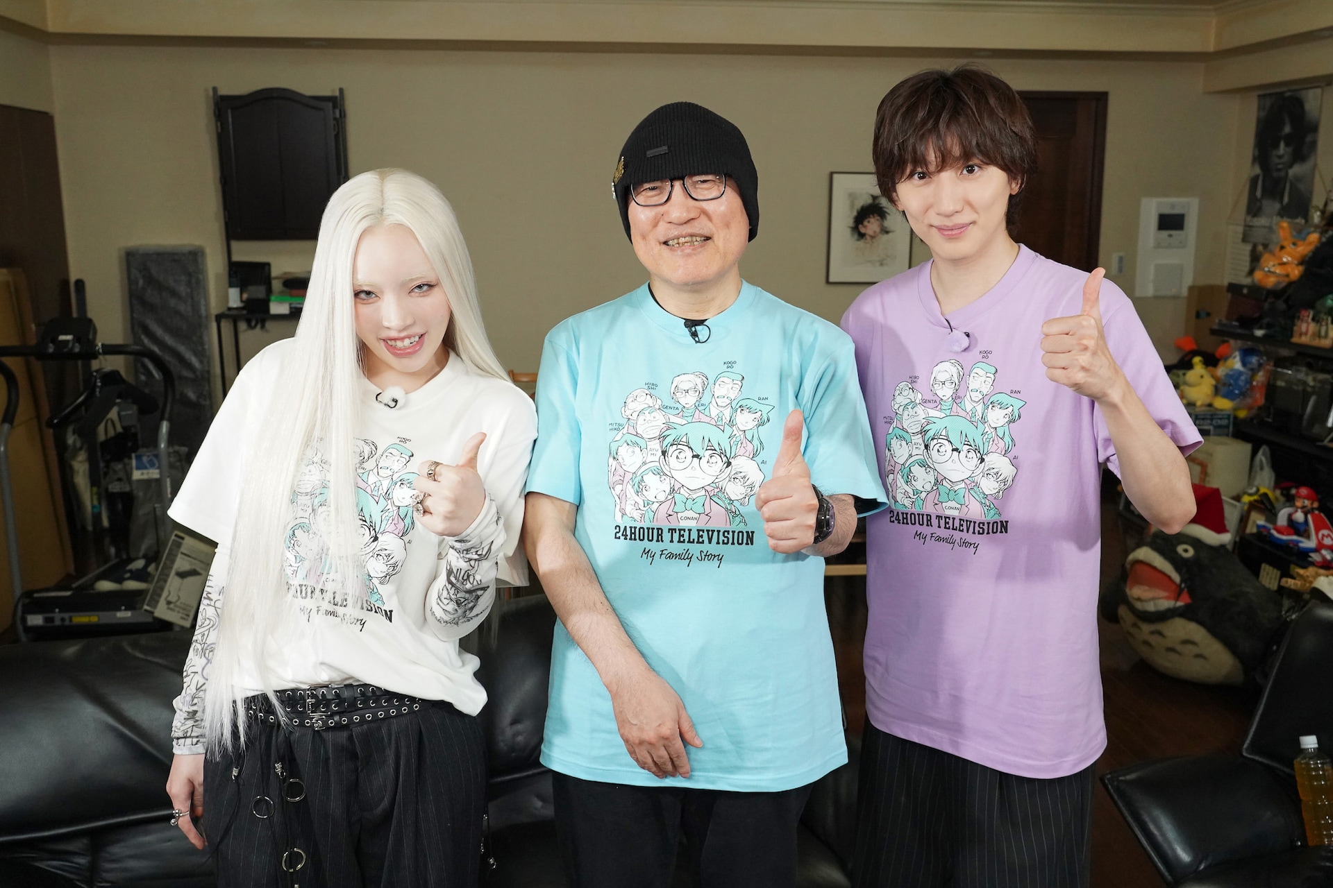ちゃんみな＆京本大我が青山剛昌にインタビュー、大のコナンファン2人が興奮のあまり絶叫