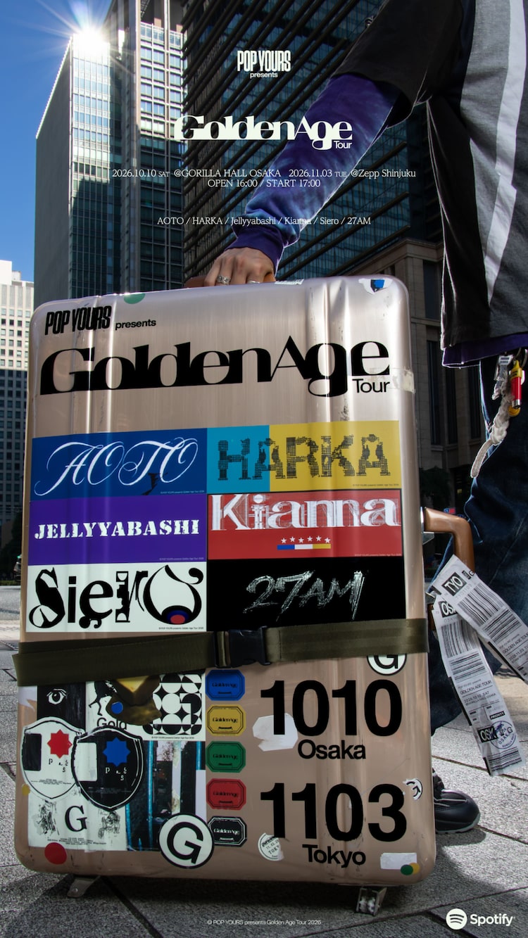 「POP YOURS」の東阪ツアー企画でAOTO、HARKA、Jellyyabashi、Kianna、Siero、27AMが集結