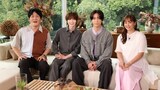 左から山本浩司（タイムマシーン3号）、七五三掛龍也（Travis Japan）、亀梨和也、藤本美貴。©フジテレビ
