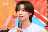 志賀李玖（ICEx）。「DAN! DAN! EBiDAN!」収録後の囲み取材より。