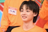 三戸琳仁（iiONDO）。「DAN! DAN! EBiDAN!」収録後の囲み取材より。