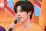 宮本琉成（iiONDO）。「DAN! DAN! EBiDAN!」収録後の囲み取材より。