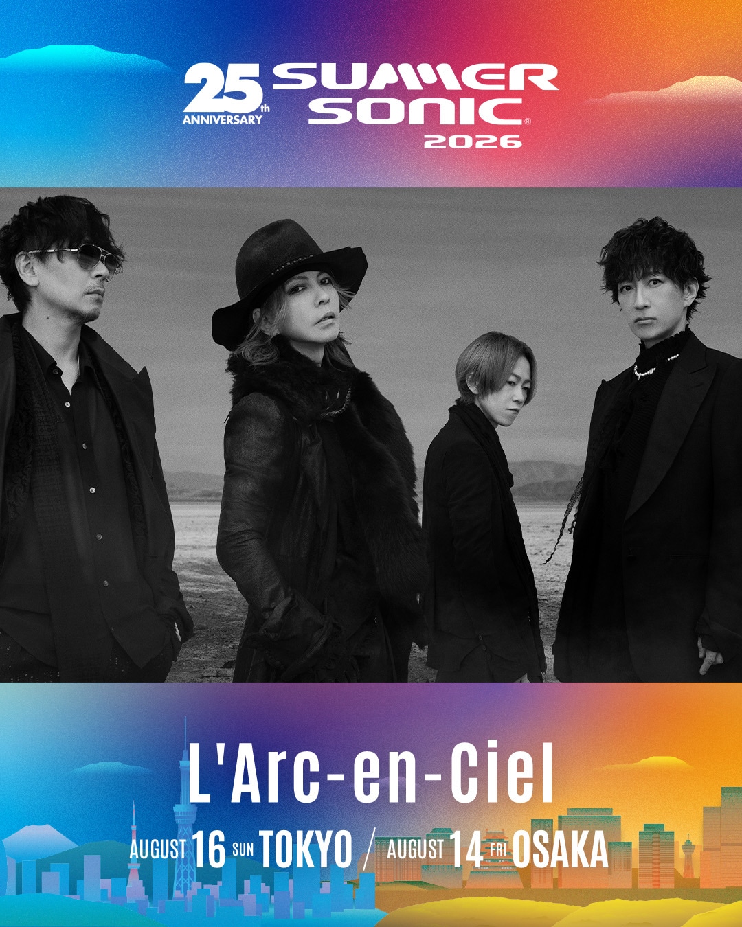 L'Arc-en-Cielの2年ぶり新曲「総天然色」サマソニコラボ映像で初公開