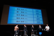 ファンミーティング「修学旅行で仲良くないグループに入りました～夏休み同窓会～」のゲームコーナーでぶっちぎりの最下位となる桜木雅哉（原因は自分にある。 / 左から2番目）。