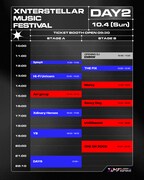 「Xnterstellar Music Festival 2026」2日目のタイムテーブル。
