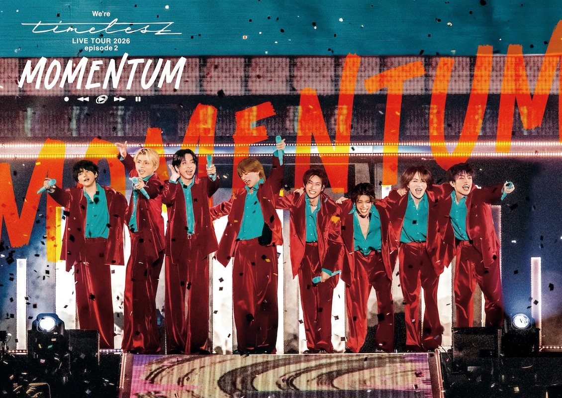 timelesz「MOMENTUM」ツアー映像作品ジャケット公開、マルチアングル