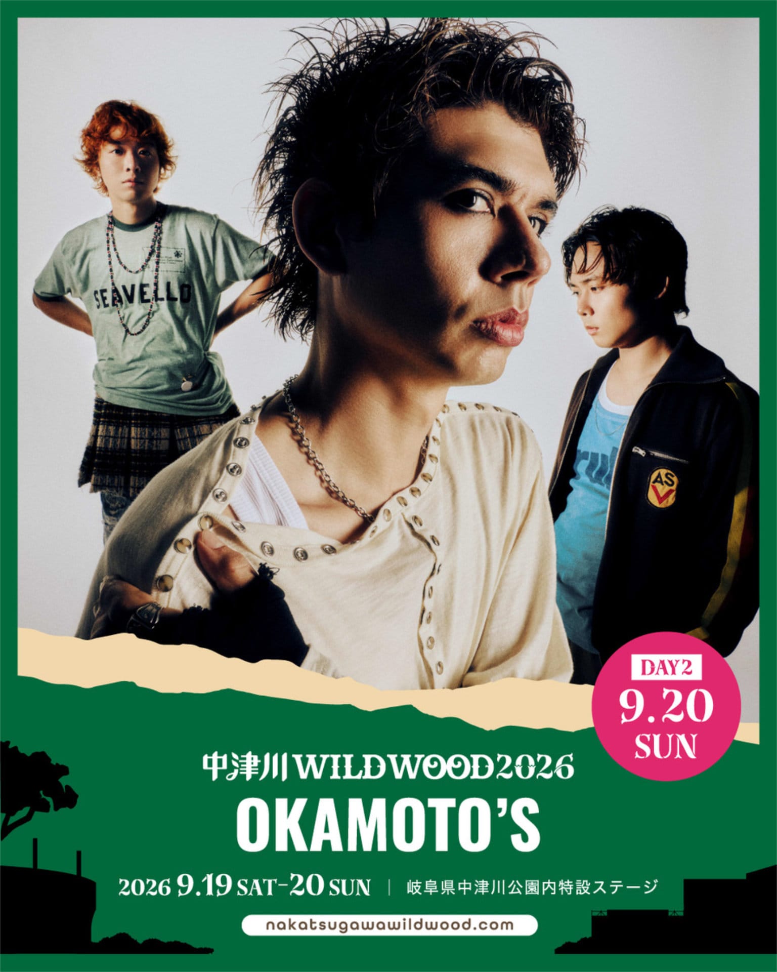 OKAMOTO'Sが急遽「中津川 WILD WOOD」出演決定、FOMAREの出演