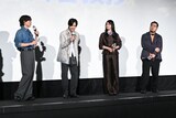 左から坂東龍汰、岡山天音、山﨑天（櫻坂46）、松井ケムリ（令和ロマン）。