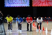 「チーム対抗リレー」の様子。