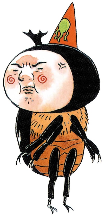 カブトムシ斎藤。苦学生のカブトムシ。非常にナイーブでショックを受けやすく、その度に泣いてどこかに飛んでいく。