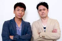 お笑いナタリーPower Push取材時のくりぃむしちゅー。