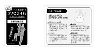 付属の「手相占い解説書」。右は「あげまん線」の解説例。