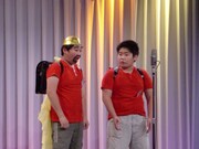 アマチュア小学生コンビかっぱズシ。国政や世界情勢について真面目に語る少年に、タケちゃんマンの格好をした相方がダジャレでツッコむ。微笑ましいやりとりについ笑みがこぼれたが2回戦敗退となった。