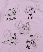 「トツギーノ×タイムカプセル」必殺技Tシャツ（ラベンダー）のイラスト詳細。(c) Bakarhythm / (c) 2009 BEAMS