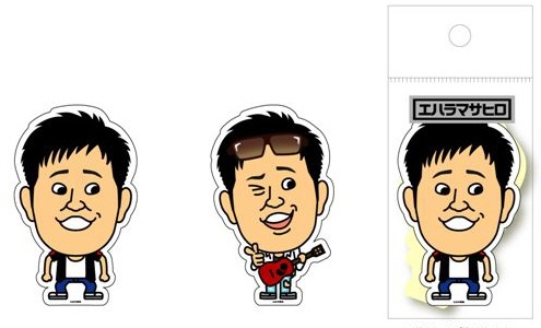 芸人ステッカー（エハラマサヒロ） 、210円。2枚入り。