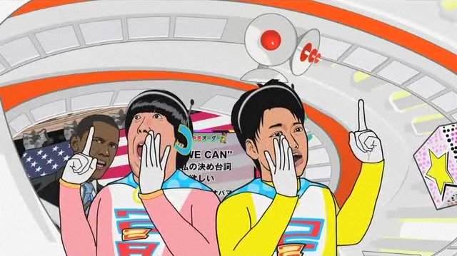 The BERICHによって描かれたバナナマンの2人。