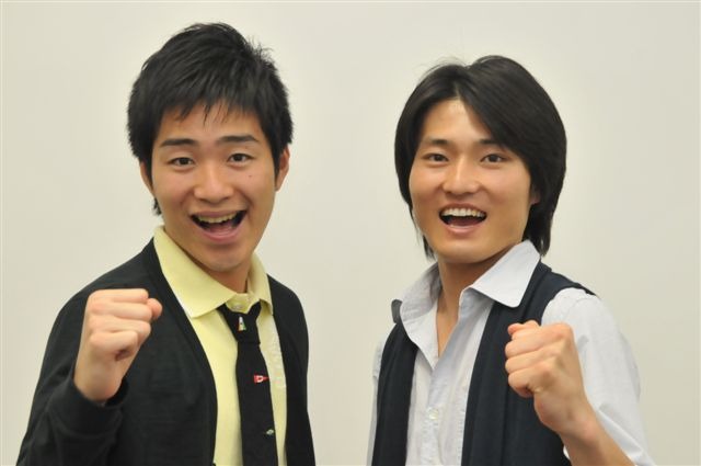 「予算に関係なくゲストを呼べるとしたら？」と聞かれると、福徳は「嵐全員呼んで一緒にコントしたい」、後藤は「リンゴ・スターとポール・マッカートニー。僕らがジョン・レノンとジョージ・ハリソンの仮装をして、ビートルズとして演奏するロケができたら幸せ」とコメント。(c)KTV