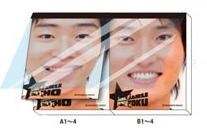 現在発売中のグッズ「ジャルジャルフェイスメモ」、525円。60枚つづり。