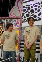 「潜在異色」発起人でもある南海キャンディーズ山里とアンガールズ田中。