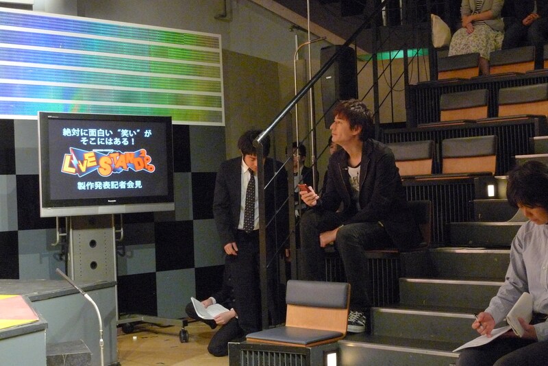 Twitter中継時の博多大吉。