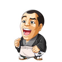 「びっくりぱちんこ 爽快 水戸黄門2」に登場するザ!!トラベラーズplus・タカアンドトシトシのアニメキャラクター。(c)KYHD.2010