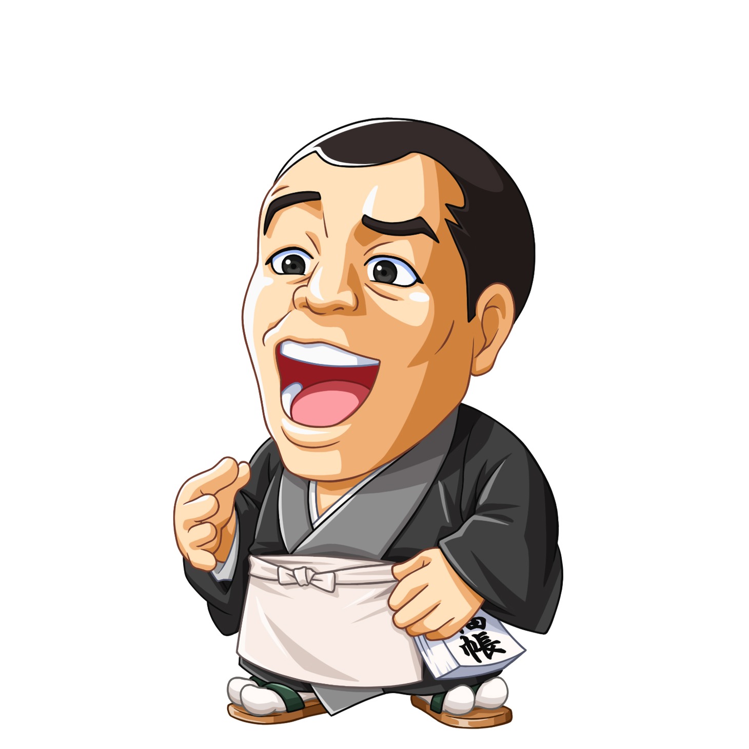 「びっくりぱちんこ 爽快 水戸黄門2」に登場するザ!!トラベラーズplus・タカアンドトシトシのアニメキャラクター。(c)KYHD.2010