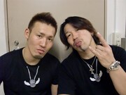 武蔵「本当にやって良かったなという思いです。付き合いの長い矢野さんをはじめ芸人さんたちと一緒にいるのはとても楽しかったです。お笑いも大好きで、実は『あらびき団』にも興味持ってます（笑）。ルミネは神聖な舞台なのでまたここに戻ってこられるように頑張ります」TOMO「出来は7割くらいですかね（笑）。反省点もありますがすごく達成感ありますね。でも終わってしまってちょっと寂しい気持ちです」(c)吉本興業