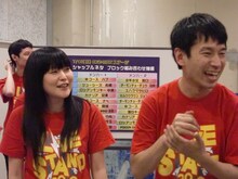 少年少女・阿部とBコース・タケト。多くの芸人とライブで絡む機会の多いタケトも阿部とはほどんと絡んだことがないとのこと。しかし「阿部ちゃんとOLコントやってみたかった」と楽しみな様子だった。