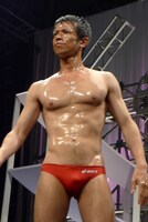 ベビーオイル後の庄司智春。