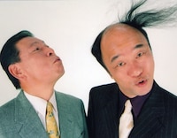 はるかの毛髪を見事に吹き飛ばすかなた。この技は名人芸で、かなたでないとここまできれいになびかないそうだ。