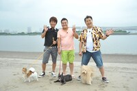 FUJIWARA藤本、アンタッチャブル山崎、ブラックマヨネーズ小杉（左から）。(c)テレビ朝日