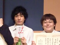 優秀賞のタイムマシーン3号。「揺れて」はいたものの、テンポが早く動きの多い漫才で、観客を大いに沸かせた。