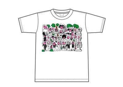 佐久間一行　同期芸人Tシャツ。サイズはSとMで、価格は2626円。1人だけ本人らしき人物が顔をのぞかせている。