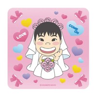 花子ちゃん幸せカモ～ンミニタオル。価格は420円。マイクロファイバー仕様なので、汗ばむこの季節にぴったりの商品となっている。