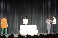 試合前から激しい口論を展開した森三中の大島と黒沢。「笑っていいとも！」でSO-FA経験者である大島は「いつも黒沢に恥をかかされている」と、いつもの借りをSO-FAで返すと宣言。