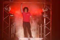 お笑いとプロレスを融合させた興行「マッスル」主宰のマッスル坂井。これまで「ダイナマイト関西R」準優勝、「ダイナマイト関西RX」で笑い飯西田を倒すなど好成績を残している。