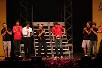 チャンピオンベルトを巻いた大吉。