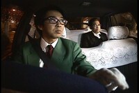 コント「タクシー」の一場面。