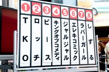 ネタ順票。ピースのパネルだけ反り返っていることをピースの2人はしきりに気にしていた。