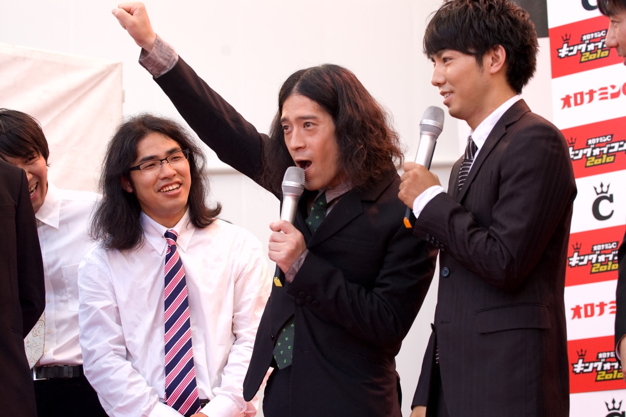 キャラクターに似合わず、大きな声で元気よく意気込みを宣言して会場を沸かせたピース又吉。