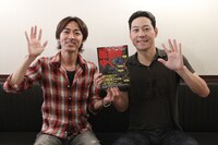 新番組「東野・岡村の旅猿～プライベートでごめんなさい～」の第1回放送に出演する東野幸治とナインティナイン矢部。(C)NTV