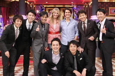 「しゃべくり007」にゲスト出演するトム・クルーズとキャメロン・ディアス。2人は10月9日（土）公開の映画「ナイト＆デイ」に出演。(c)NTV