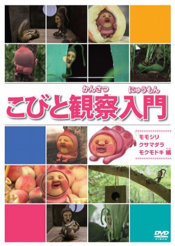 DVD「こびと観察入門 モモジリ クサマダラ モクモドキ 編」ジャケット。