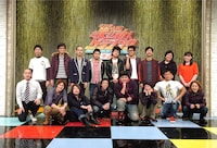 「第32回ABCお笑い新人グランプリ」の記者会見。左からアイロンヘッド、トット、さかなDVD、さらば青春の光、ダブルアート、GAG少年楽団、ミルクボーイ、尼神インター。（ソーセージ、ウーマンラッシュアワーは欠席）(c)ABC