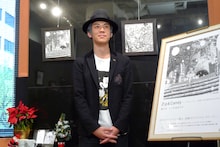 「にしのあきひろ絵本原画展」開催にあたり会見を行ったキングコング西野。