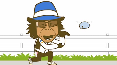 ちーすい丸と間寛平。(c)NTV